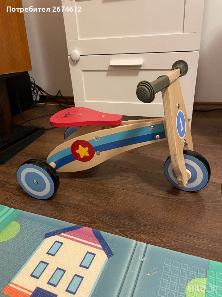 Децко дървено колело, снимка 1