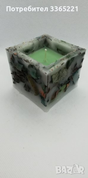 Зелена ябълка свещ, снимка 1