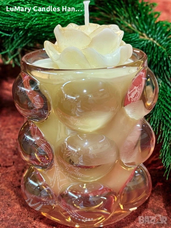 Свещ “ Роза и балончета”, снимка 1