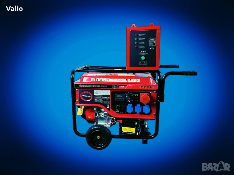 Бензинов агрегат за монофазен и трифазен ток(комбиниран) 7.5 Kw без ATS табло, снимка 1