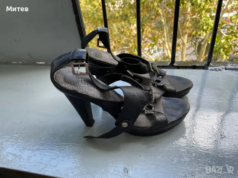 Сандали на ток-естествена кожа(size-40), снимка 1