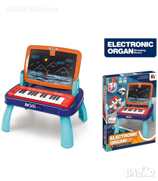 Детска маса с пиано и двулицева дъска за рисуване, снимка 1