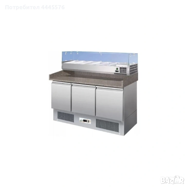 Хладилна маса 140 см, +2°C до +8°C, 235W, снимка 1