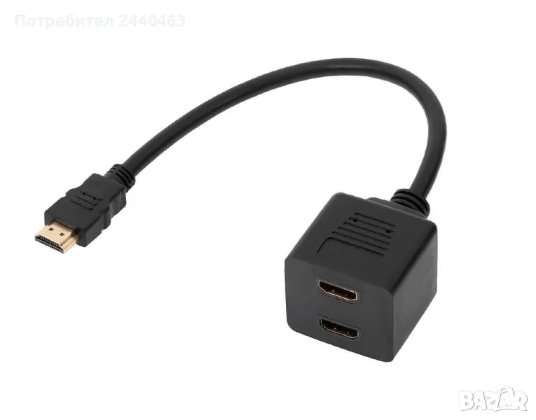Hdmi разклонител с кабел - 30 cm, снимка 1