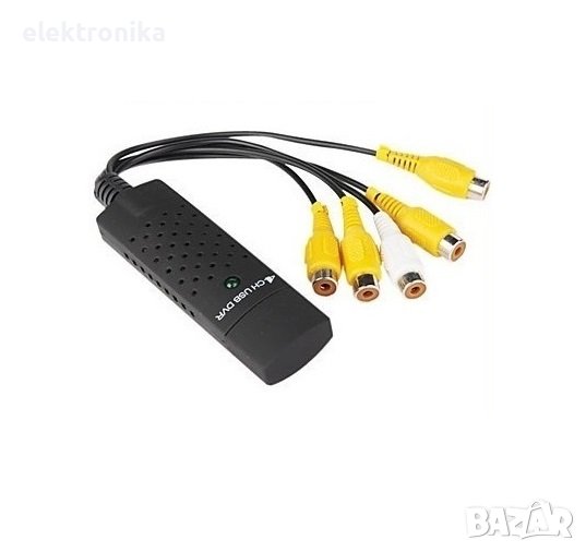 Четириканален USB DVR EasyCap рекордер за видеонаблюдение и видеоконтрол, снимка 1