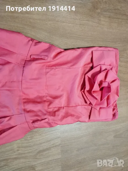 Елегантен дамски гащеризон с красиво цвете на бюста , снимка 1