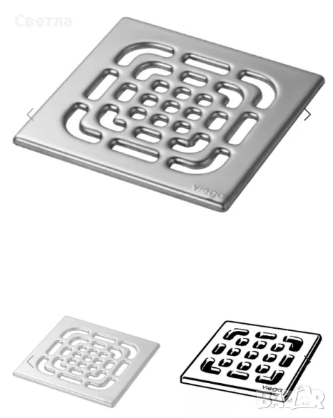 Решетка от неръждаема стомана 143х143, снимка 1