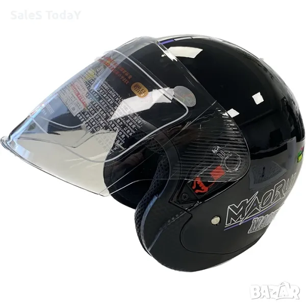 Каска за мотор- черно, снимка 1