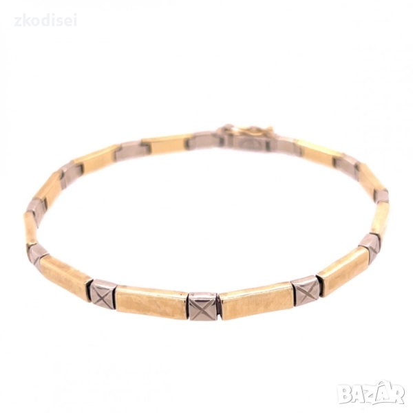 Златна дамска гривна 14,04гр. 19см. 14кр. проба:585 модел:28075-1, снимка 1