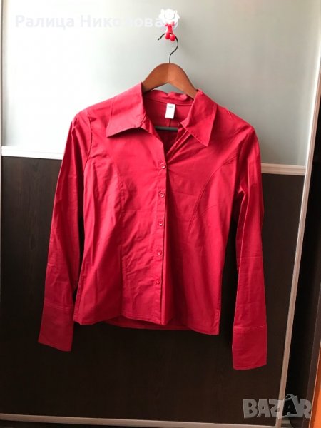 Риза дамска червена М р нова , снимка 1