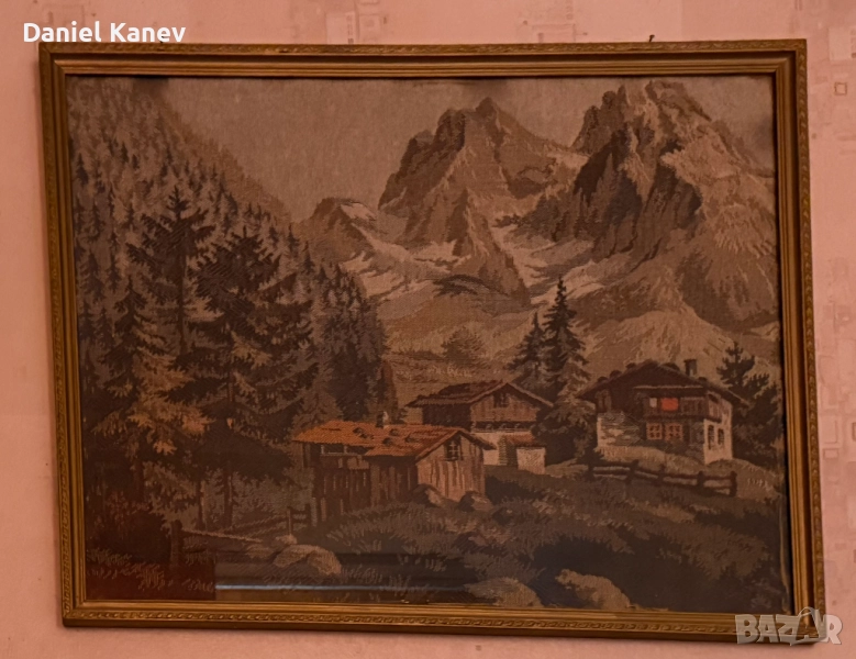 Композиция от две картини с планински пейзаж , снимка 1