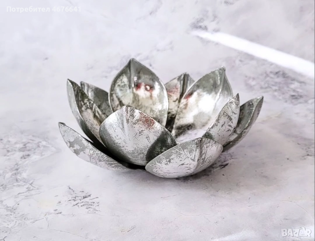 Свещник лотос, снимка 1