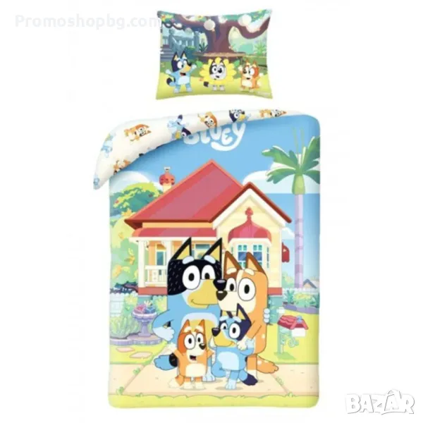 Детски спален комплект Bluey, 100% памук, 2 части, 140x200 см, снимка 1