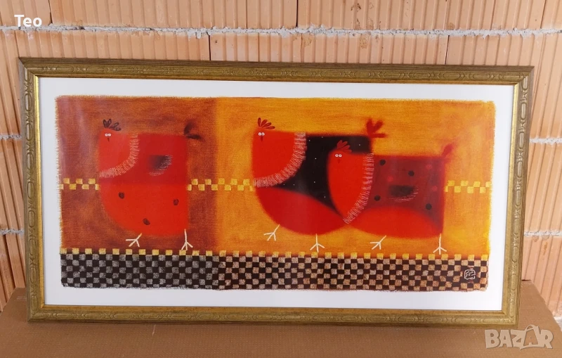 Голяма репродукция,рамкирана с антирефлексно стъкло , снимка 1