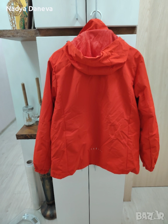 Червено дамско яке 3в1 с подвижна поларена подплата, снимка 1