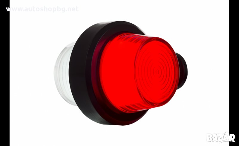 Рогче късо - бяло / червено - NEON - LED, снимка 1