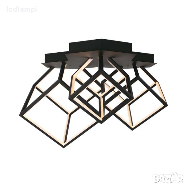 LED Плафониера 46W Черна Димиране Топло Бяла Светлина, снимка 1