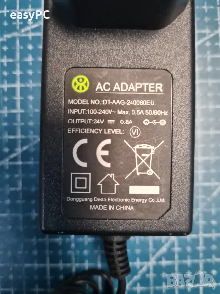 Оригинален захранващ адаптер DONGGUANG DT-AAG-240080EU 24V 0.8A , снимка 1