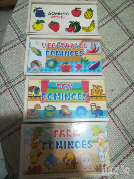 Ново дървено домино с картинки, снимка 1