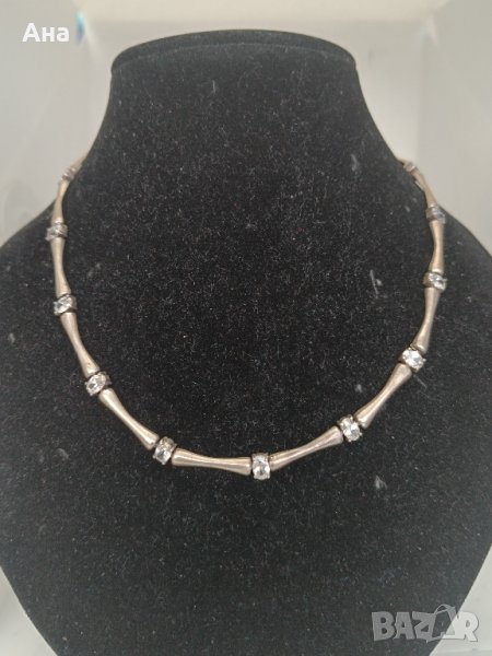 Красив сребърен синджир с камъниВП2, снимка 1