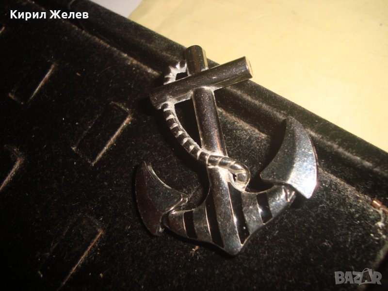 СТАРА СРЕБРИСТА БРОШКА - КОТВА ВИНТИДЖ СТИЛ 22947, снимка 1