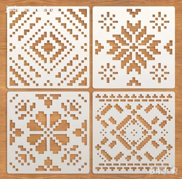 Шаблон стенсил Шевици - 4 вида, снимка 1