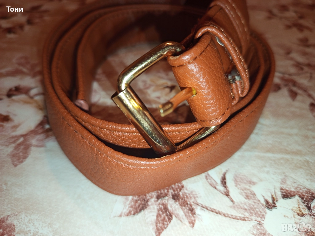 Нов Дамски Кожен Колан 120см., снимка 1