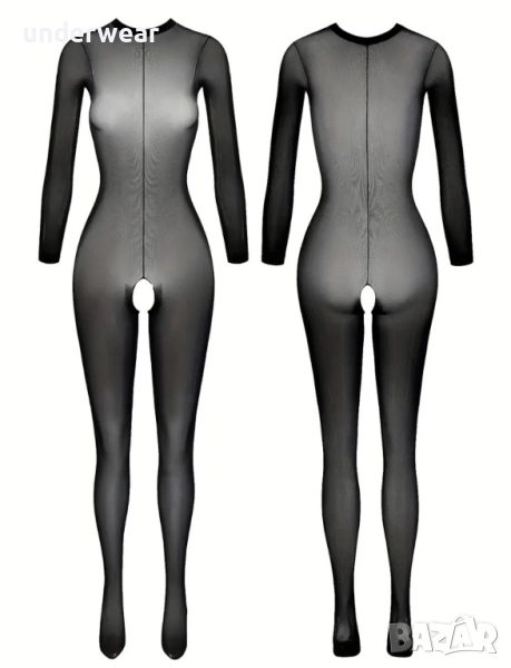 Шифонен боди-чорапогащник, снимка 1