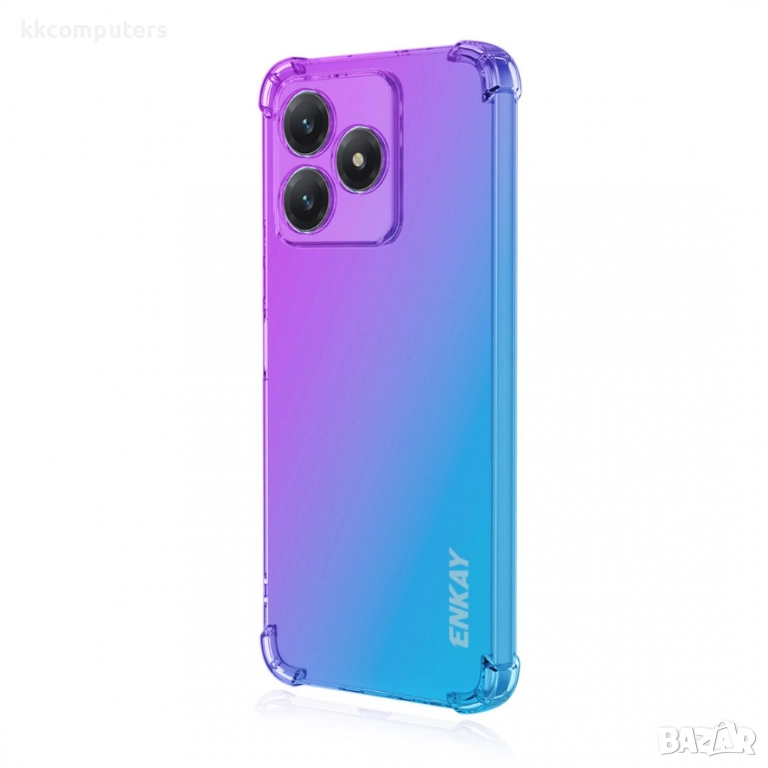 ENKAY TPU Калъф и Протектор за Honor X5c Plus 4G / Honor X5c 4G - Усилени ъгли, 4 Градиентни цветове, снимка 1