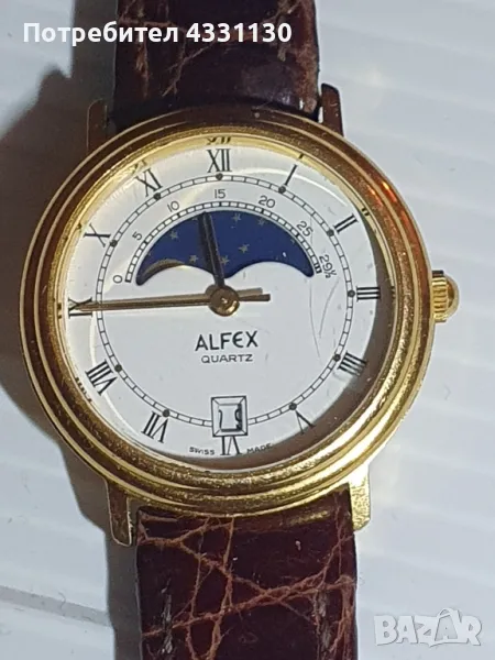 Vintage Ladies Alfex Moon Phase Watch 

, снимка 1