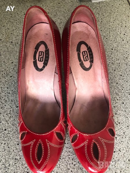 Дамски обувки естествен лак, снимка 1