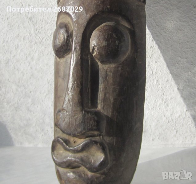 Маски: стара дървена маска, дърворезба, голяма, пано, пана, снимка 1