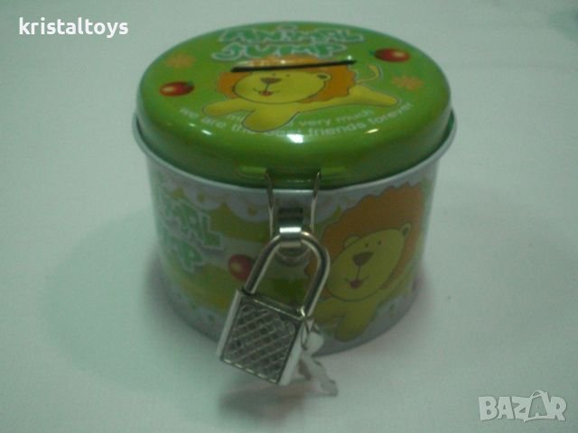 Касичка метална с катинарче за спестяване , снимка 1