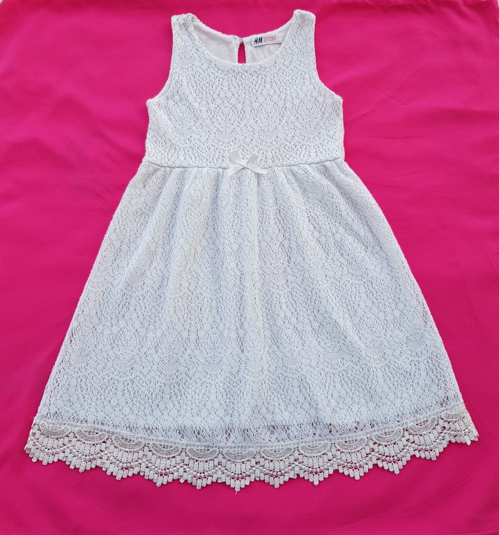 Детска бяла рокля H&M 6-8 години в Детски рокли и поли в гр. Казанлък -  ID37498347 — Bazar.bg