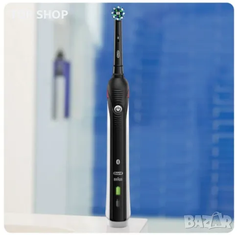 Електрическа четка за зъби Oral-B Smart 4 4500 Black Edition Черна 3 режима 2 глави Bluetooth Таймер, снимка 3 - Тримери - 49049695
