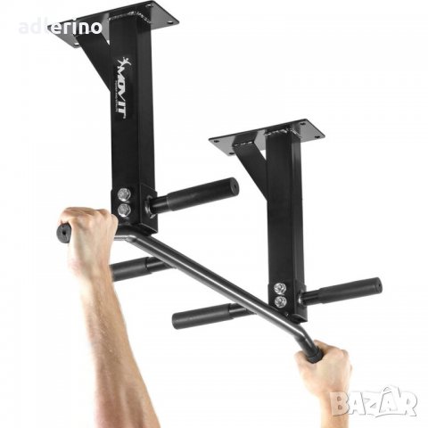 Професионален фитнес лост за набиране, за таван, 350 кг, черен, снимка 3 - Фитнес уреди - 34152298