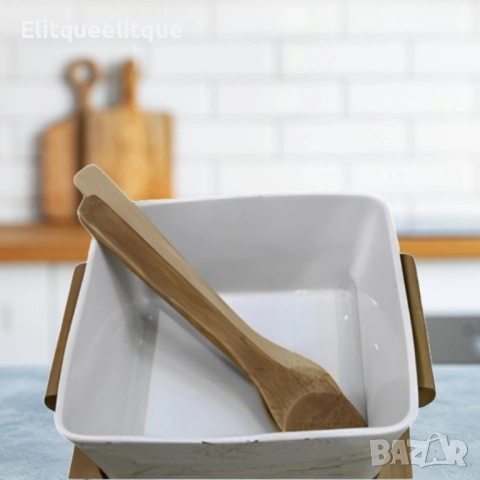 Керамичен съд - купа, с дървени аксесоари, снимка 5 - Други стоки за дома - 52186383