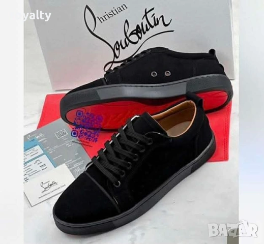 Christian Louboutin Нови Мъжки Маратонки Велур 40-44 Номер 
