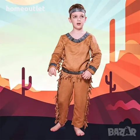 Костюм индианско племе - момче, различни размери, снимка 4 - Детски комплекти - 47692866