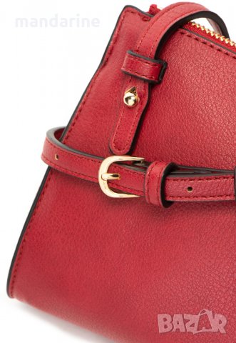ПРОМО 🍊 LIU JO 🍊 Малка кожена чанта RED “N” CAPS 23х16х4 см нова с етикети, снимка 7 - Чанти - 30728570