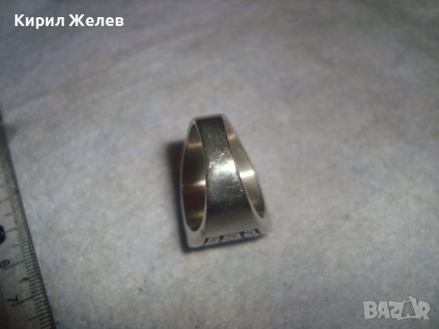 СТИЛЕН СКЪПОЦЕНЕН ДИЗАЙНЕРСКИ АРТ ПРЪСТЕН от БЛАГОРОДНА Нрж СТОМАНА с ФАСЕТИРАН САПФИР-КРИСТАЛ 31383, снимка 11 - Пръстени - 38056263