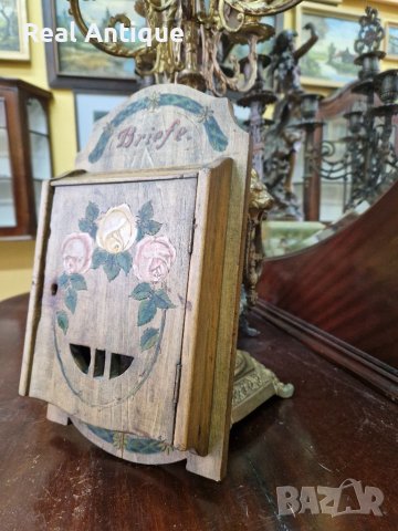 Красива антикварна дървена кутия за ключове , снимка 3 - Антикварни и старинни предмети - 39431491