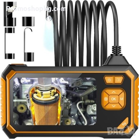 Ендоскоп с 4.3" HD LCD екран, 5 метра кабел, 6 вградени светодиода
