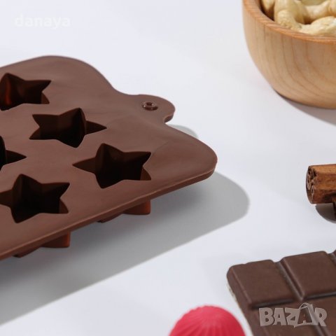 2611 Силиконова форма за бонбони и лед Звездички, снимка 6 - Форми - 35269026