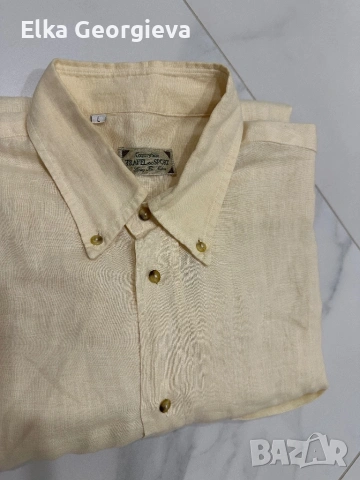 Оригинална мъжка ленена риза , снимка 10 - Ризи - 54347866