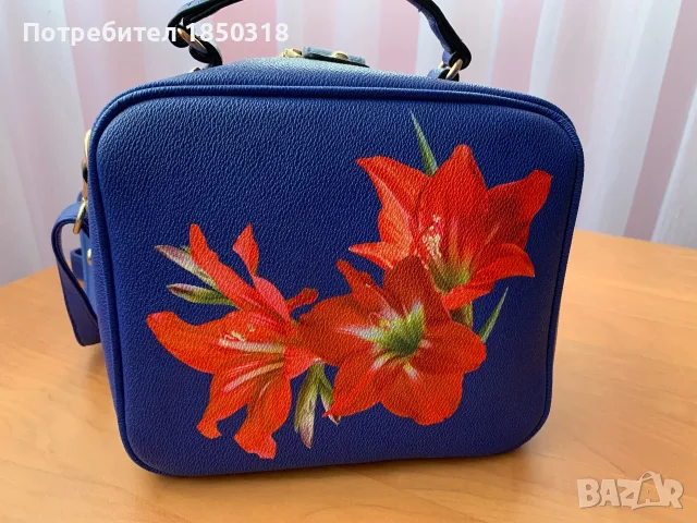 Дамска чанта от естествена кожа ръчно рисувана, снимка 3 - Чанти - 56248317