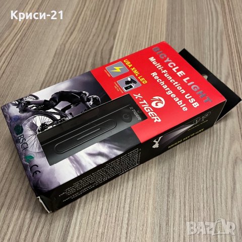 X-TIGER QD-0901 USB акумулаторен LED фар за велосипед, снимка 12 - Аксесоари за велосипеди - 42286103
