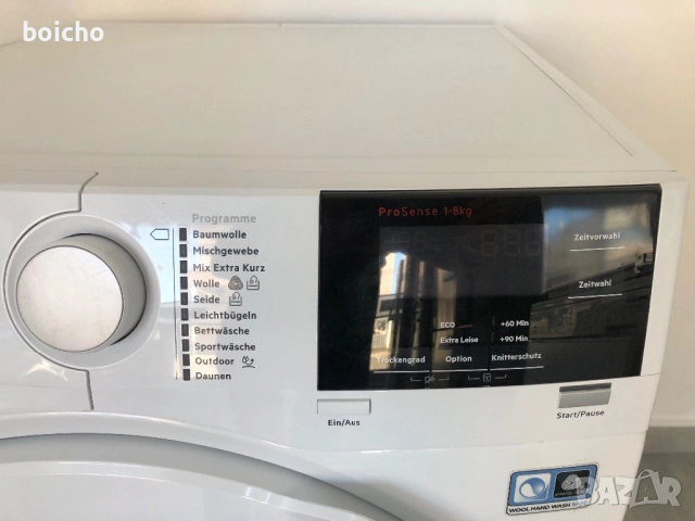 Сушилня с термопомпа  AEG 8000 series T8DB66580 8 кг., снимка 3 - Сушилни - 51853667