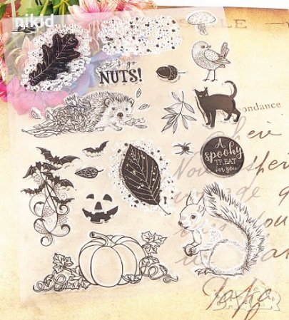 Горски животни Хелоуин силиконов гумен печат декор бисквитки фондан Scrapbooking