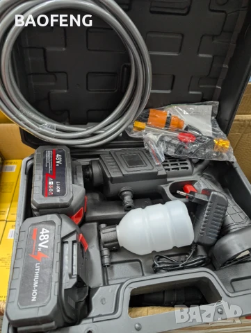 ТОП ЦЕНА 6000mah 48V 2 батерии АКУМУЛАТОРНА ВОДОСТРУЙКА за кола дом градина 30 bar, снимка 1